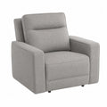 Poltrona reclinabile in tessuto poliestere grigio 85x90x100 cm