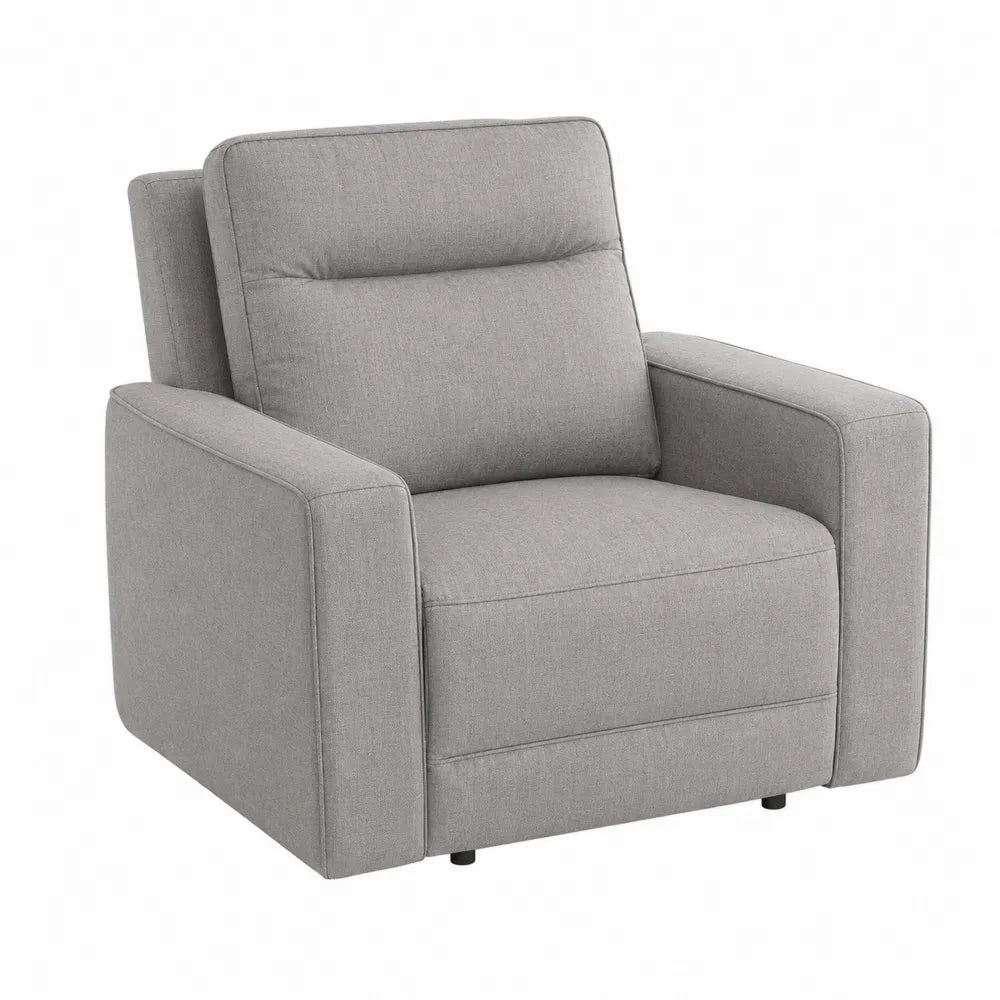 Poltrona reclinabile in tessuto poliestere grigio 85x90x100 cm