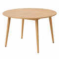 Tavolo da pranzo rotondo in legno massello rovere chiaro Ø110 cm