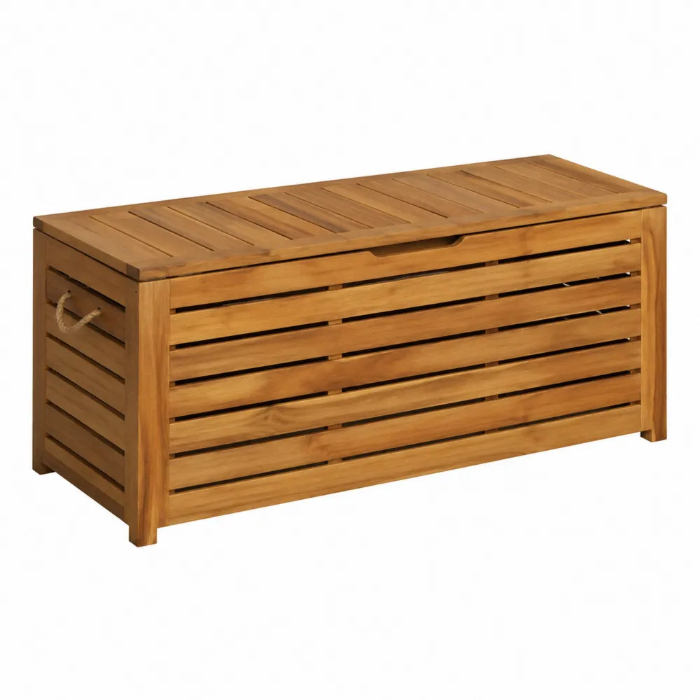 Cassapanca da Giardino in Legno di Acacia 120x50x50 cm