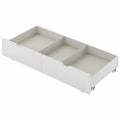 Cassetto estraibile in legno bianco con ruote e divisori 180x70x18 cm