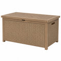 Cassapanca da Esterno in Rattan Sintetico e Legno