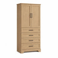Armadio in legno con 2 ante e 4 cassetti 180x60x40 cm